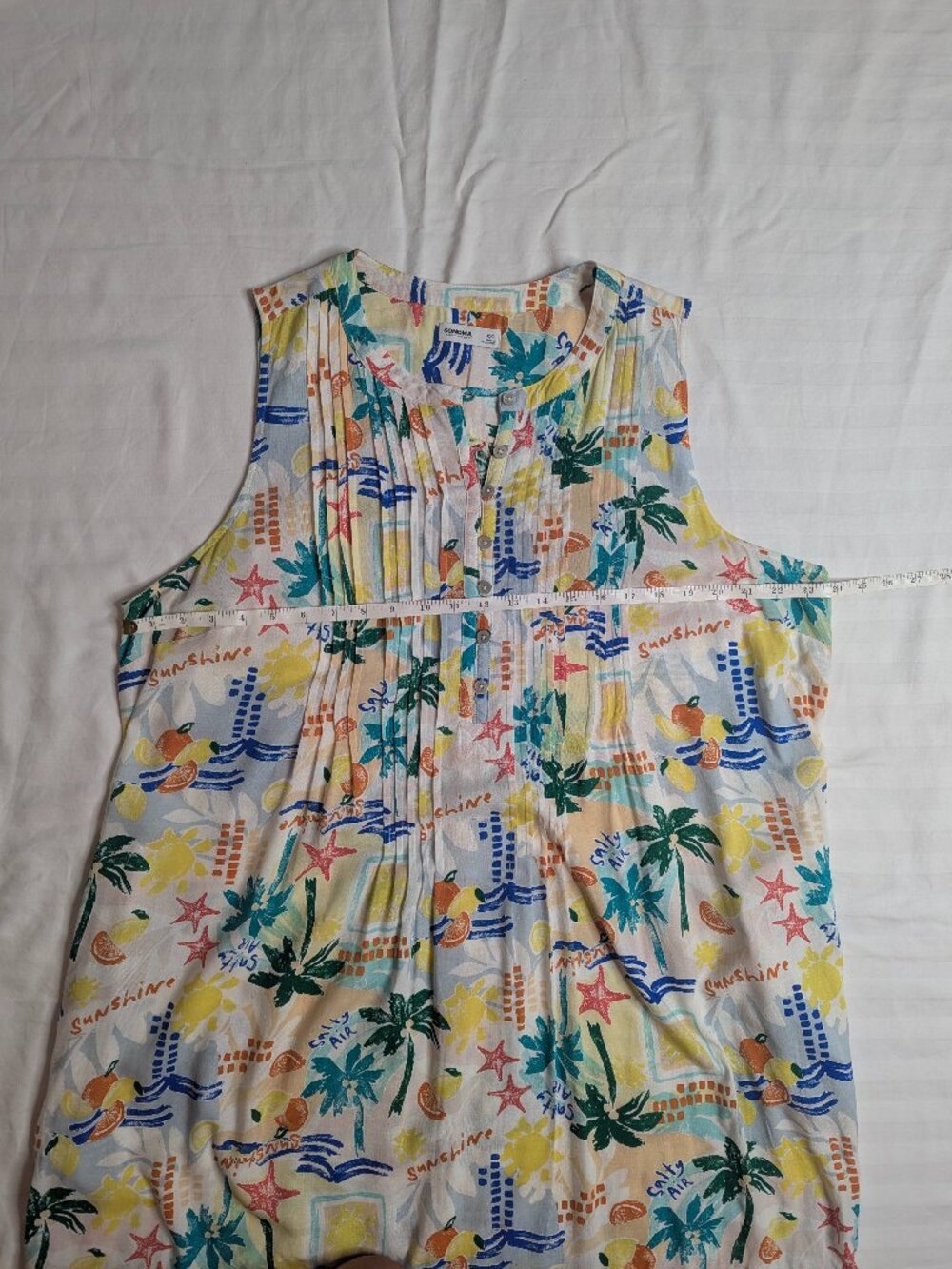 Sonoma Women's Sleeveless Tropical Print Dress, Sixe XXL - Picture 10 of 11